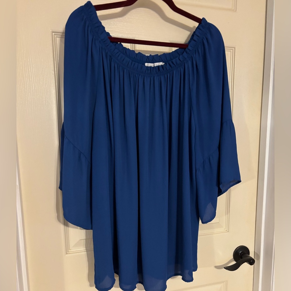 Violet & Claire Royal Blue Blouse